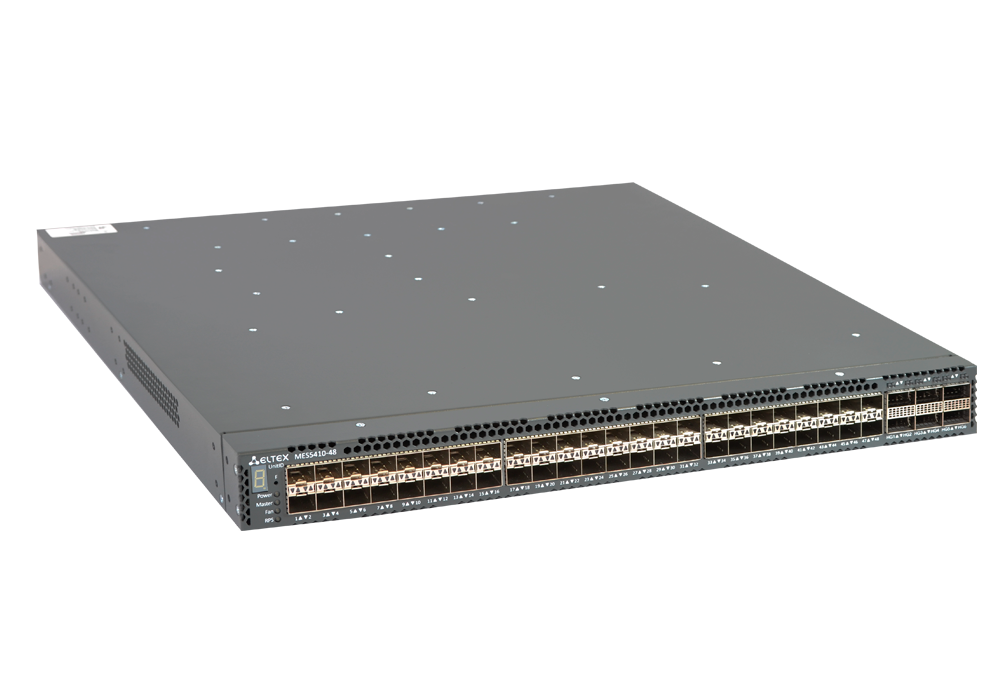MES5410-48 Eltex I Коммутатор 48 портов SFP28, 6 портов QSFP28 (ЦОД ...