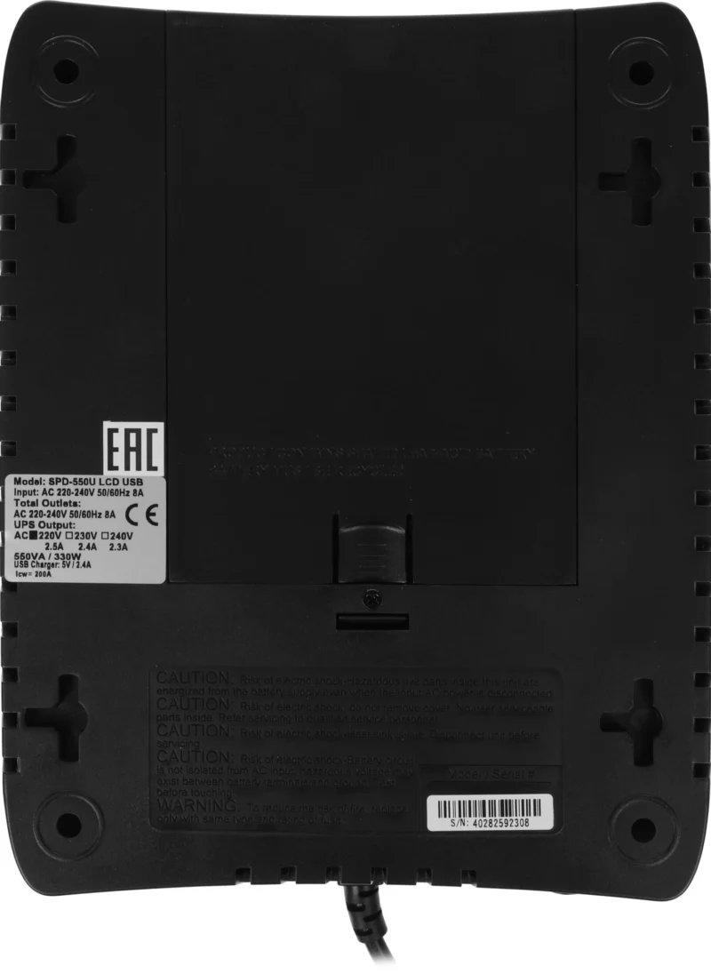 ИБП Powercom серии Spider U 330 Вт [SPD-550U LCD USB] — изображение 3
