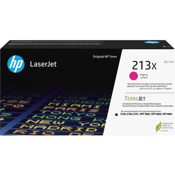 Пурпурный тонер-картридж HP увеличенной емкости [W2133X]
